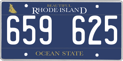 RI license plate 659625