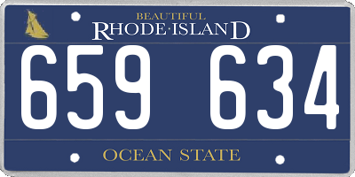 RI license plate 659634