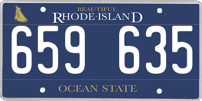 RI license plate 659635