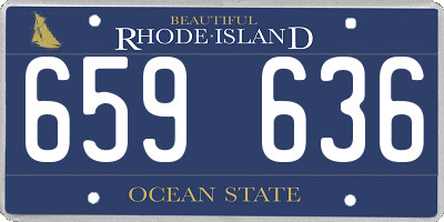 RI license plate 659636