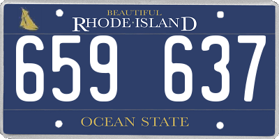 RI license plate 659637