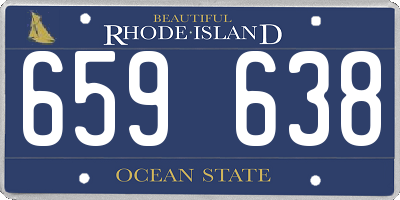 RI license plate 659638