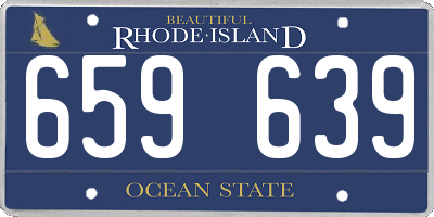 RI license plate 659639