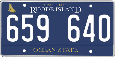 RI license plate 659640