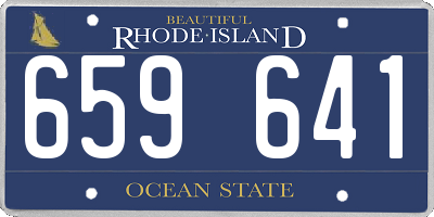 RI license plate 659641