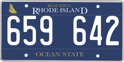 RI license plate 659642
