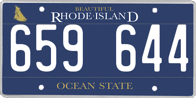 RI license plate 659644