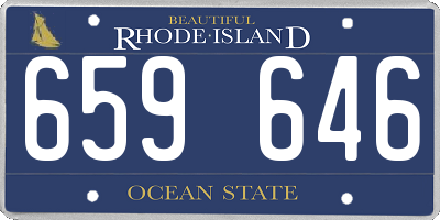 RI license plate 659646