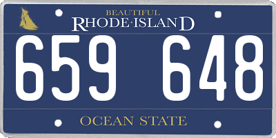 RI license plate 659648