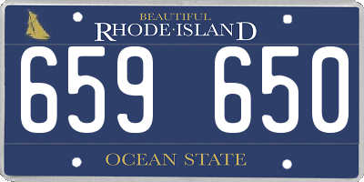 RI license plate 659650