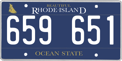 RI license plate 659651