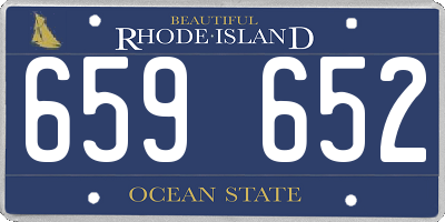RI license plate 659652