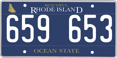 RI license plate 659653