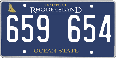 RI license plate 659654