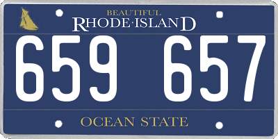 RI license plate 659657