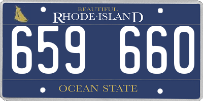 RI license plate 659660