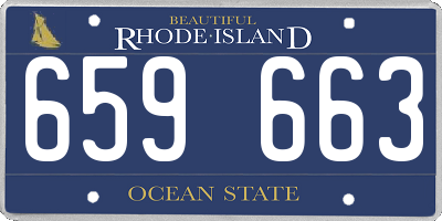 RI license plate 659663