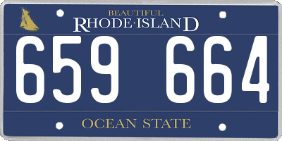 RI license plate 659664