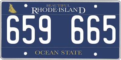 RI license plate 659665