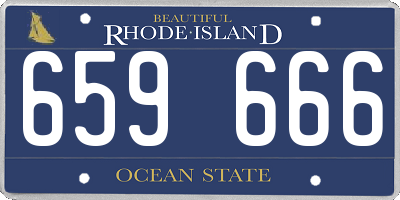 RI license plate 659666