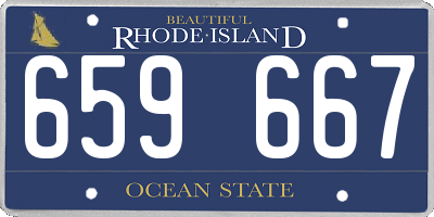 RI license plate 659667