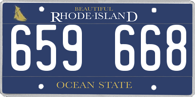 RI license plate 659668
