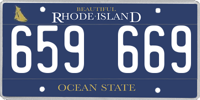 RI license plate 659669