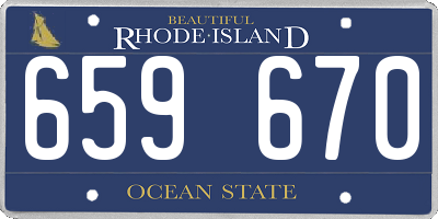 RI license plate 659670