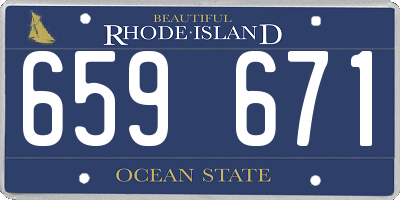 RI license plate 659671