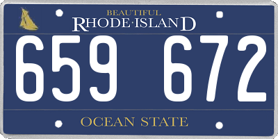 RI license plate 659672