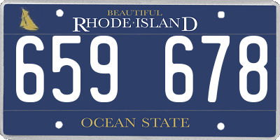 RI license plate 659678