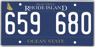RI license plate 659680