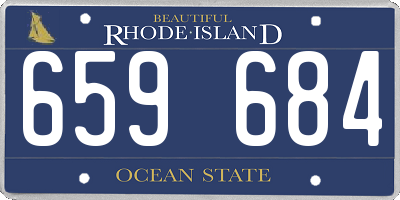 RI license plate 659684