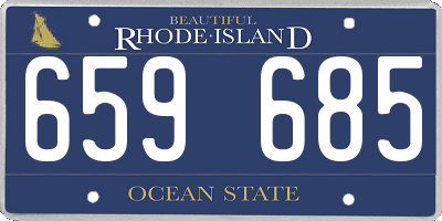 RI license plate 659685