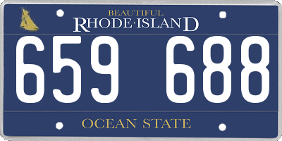 RI license plate 659688