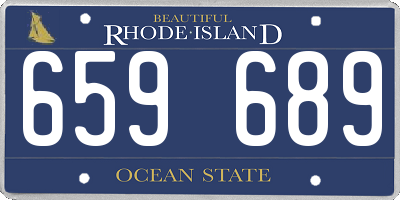 RI license plate 659689