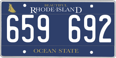 RI license plate 659692