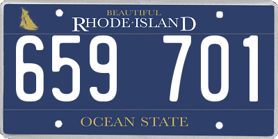 RI license plate 659701