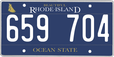 RI license plate 659704