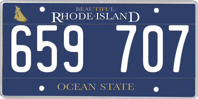 RI license plate 659707