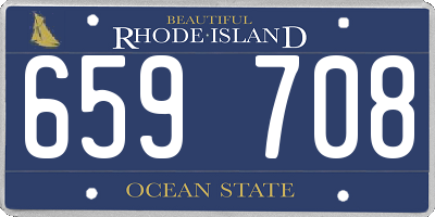 RI license plate 659708