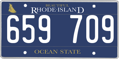 RI license plate 659709