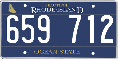 RI license plate 659712