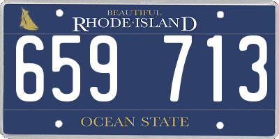 RI license plate 659713