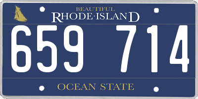 RI license plate 659714