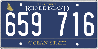RI license plate 659716