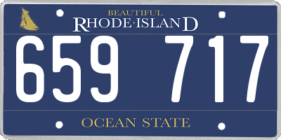 RI license plate 659717