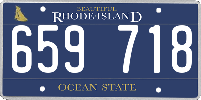 RI license plate 659718