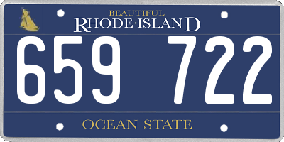RI license plate 659722
