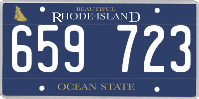 RI license plate 659723